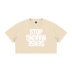 ‘STOP MAKING SENSE’ Crop T-shirt