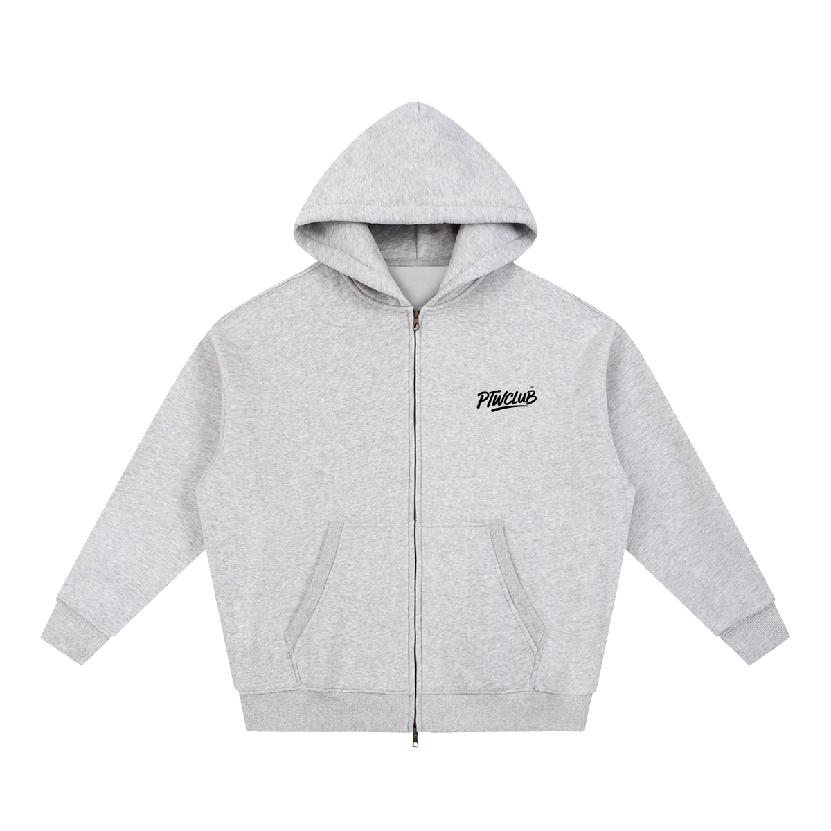 PTW Essential Zip Hoodie — Heather Grey