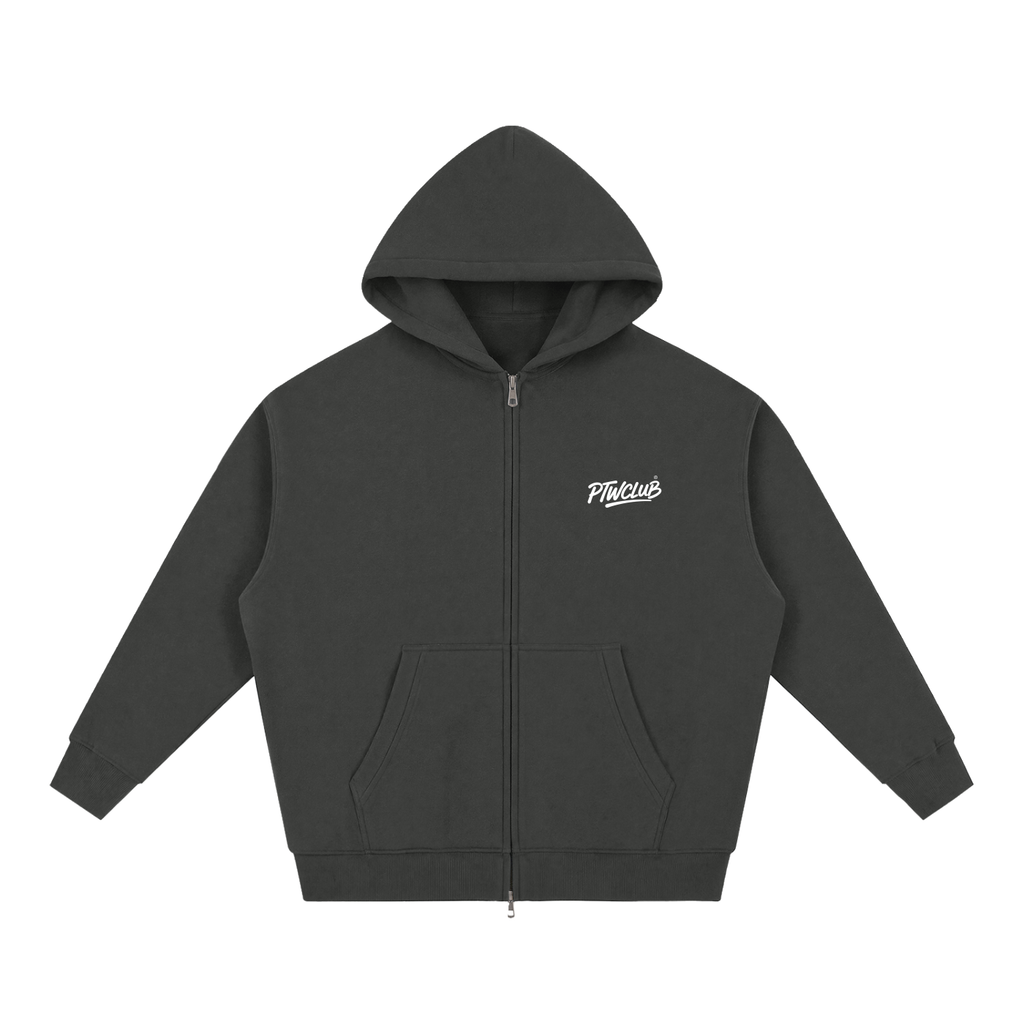 PTW Essential Zip Hoodie — Dark Grey
