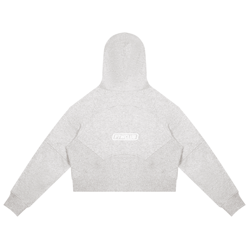 Cropped Zip-Through Hoodie