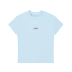 PTWCLUB Bodycon Crewneck T-Shirt — Blue front view