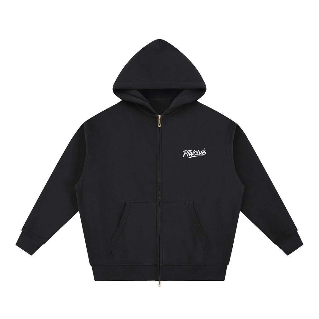 PTW Essential Zip Hoodie — Jet Black