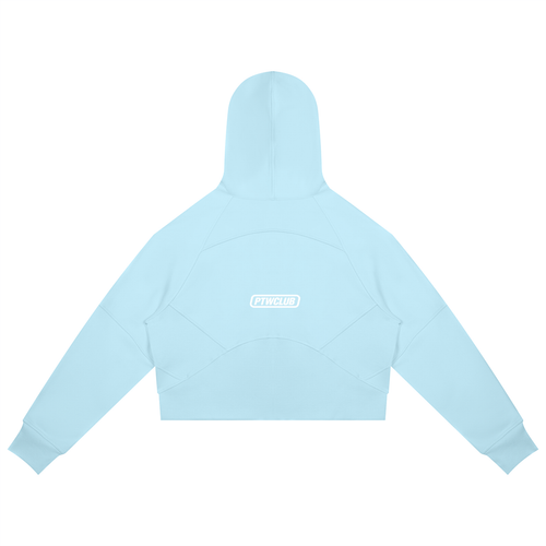 Cropped Zip-Through Hoodie