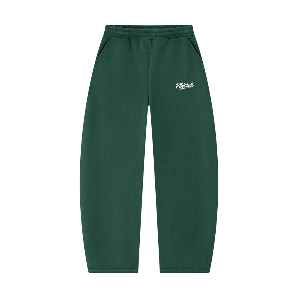 PTW Essential Barrel-Leg Sweatpants — Dark Green