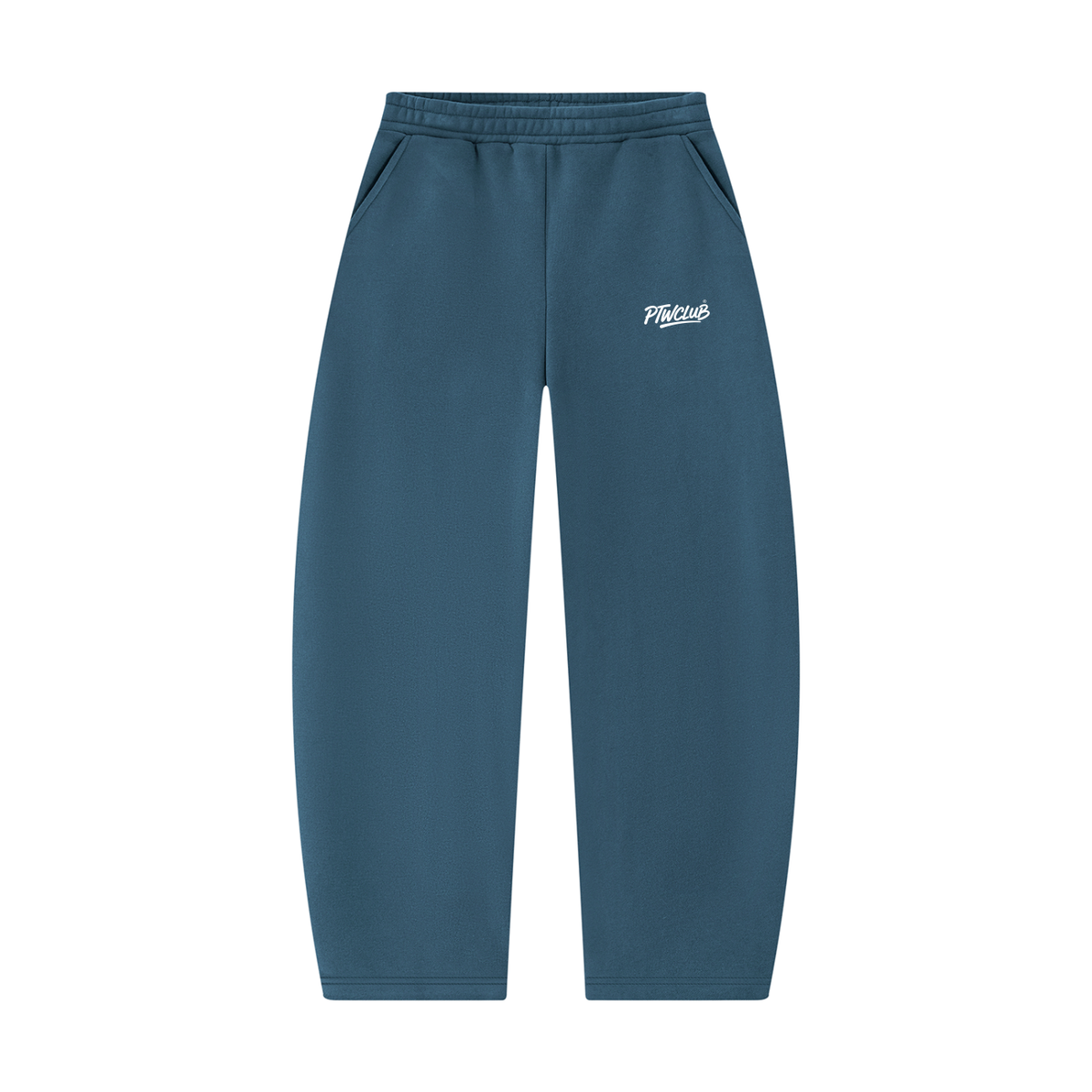 PTW Essential Barrel-Leg Sweatpants — Haze Blue