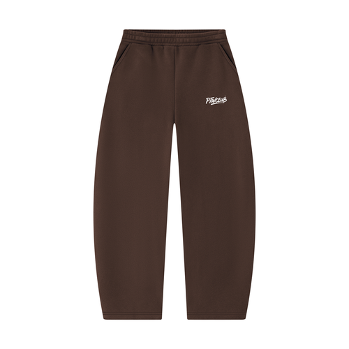PTW Essential Barrel-Leg Sweatpants — Coffee