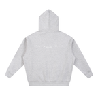 PTW Essential Zip Hoodie — Heather Grey / White Logo
