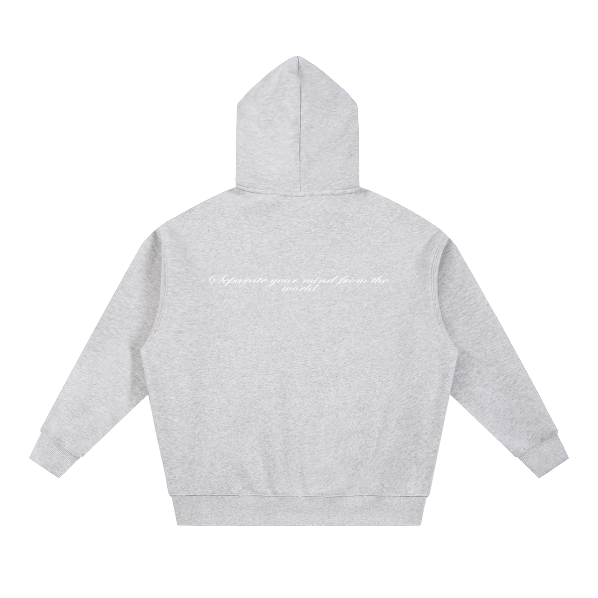 PTW Essential Zip Hoodie — Heather Grey / White Logo