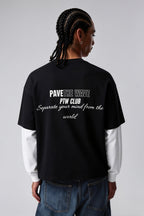  PTW Double Layered Tee - detail shot, double layer construction streetwear