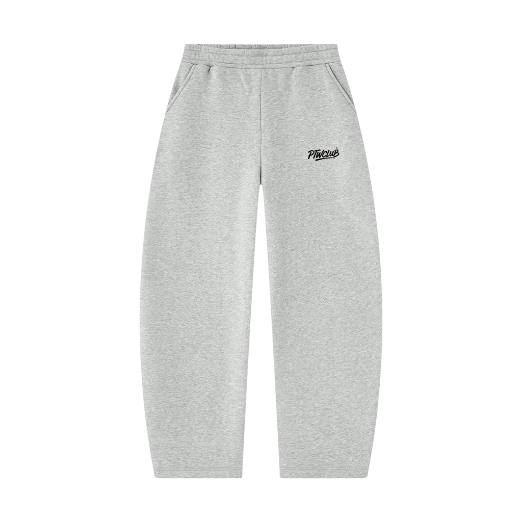 PTW Essential Barrel-Leg Sweatpants — Heather Grey