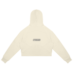 PTWCLUB Form Cropped Zip Hoodie — Mild Apricot back view