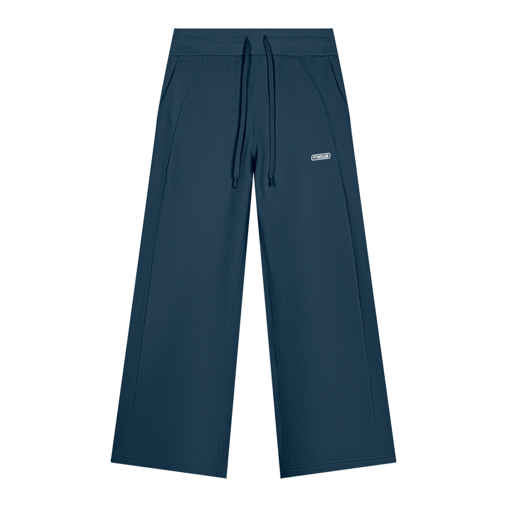 PTWCLUB Form Wide-Leg Sweatpants — Navy Blue