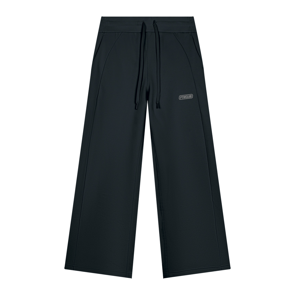 PTWCLUB Form Wide-Leg Sweatpants — Black front view