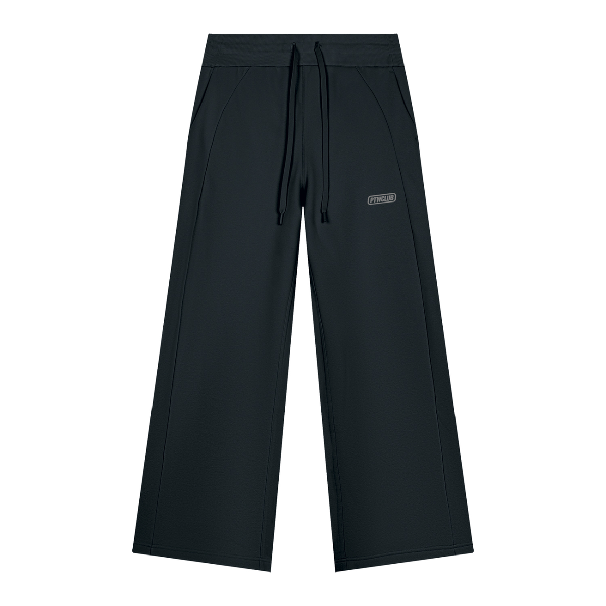 PTWCLUB Form Wide-Leg Sweatpants — Black front view