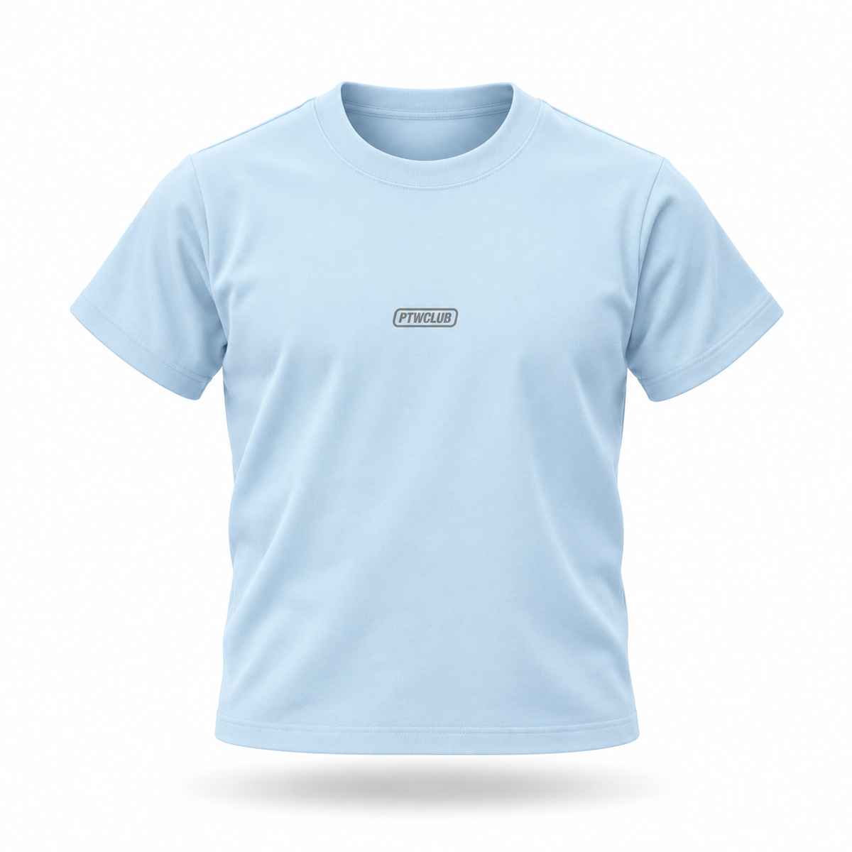 PTWCLUB Bodycon Crewneck T-Shirt — Blue