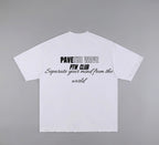  PTW Wave Tee in White - back view, clean white everyday tee