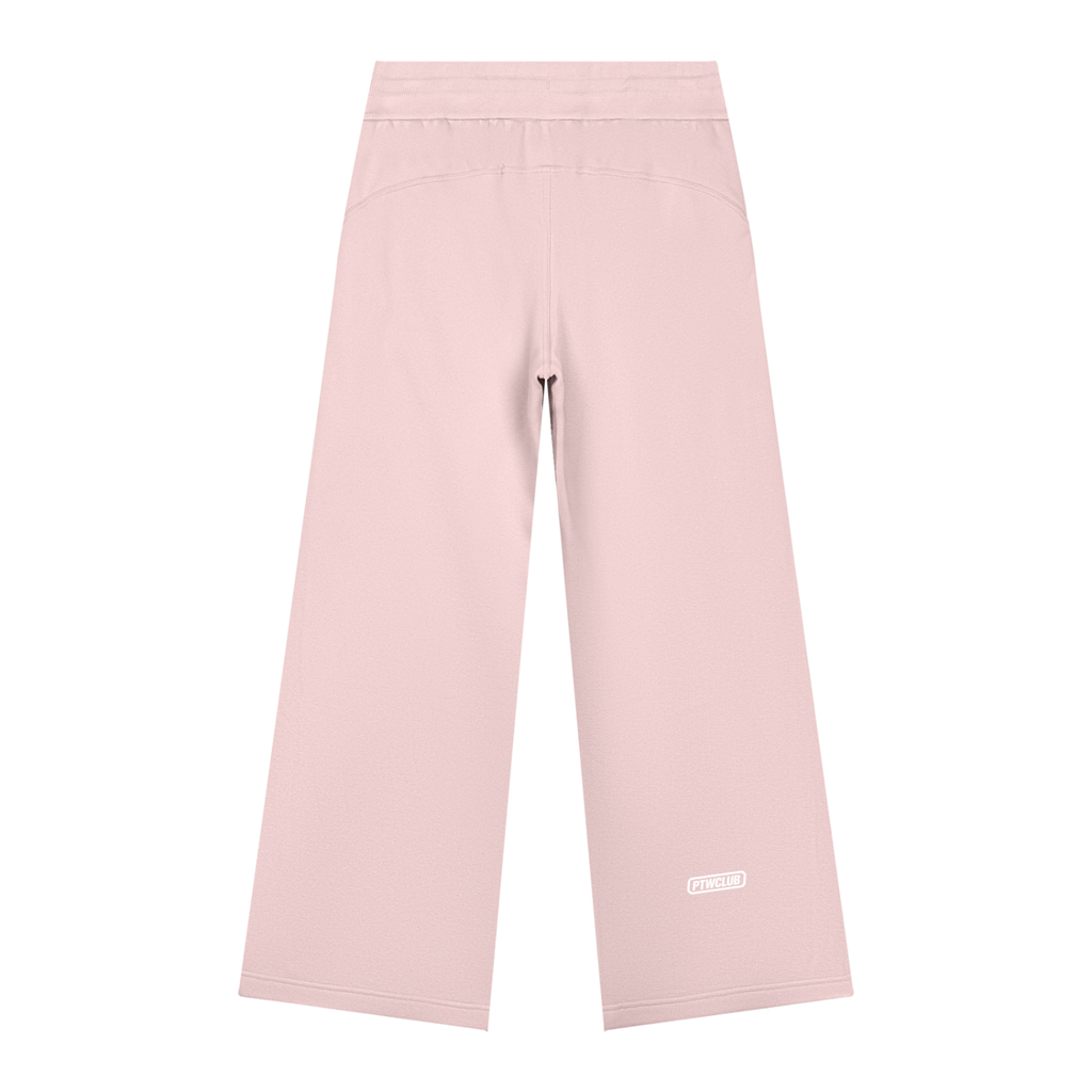 PTWCLUB Form Wide-Leg Sweatpants — Light Pink back view