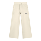 PTWCLUB Form Wide-Leg Sweatpants — Mild Apricot front view