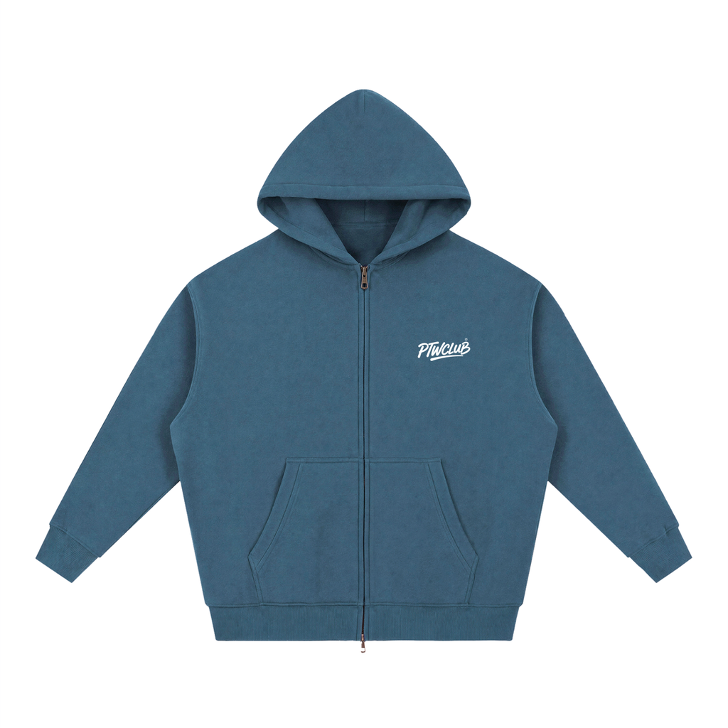 PTW Essential Zip Hoodie — Haze Blue