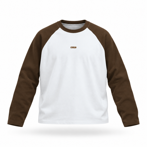 Color-Blocked Raglan Long-Sleeve T-Shirt floating garment front view