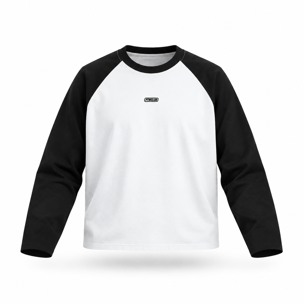 Color-Blocked Raglan Long-Sleeve T-Shirt floating garment front view