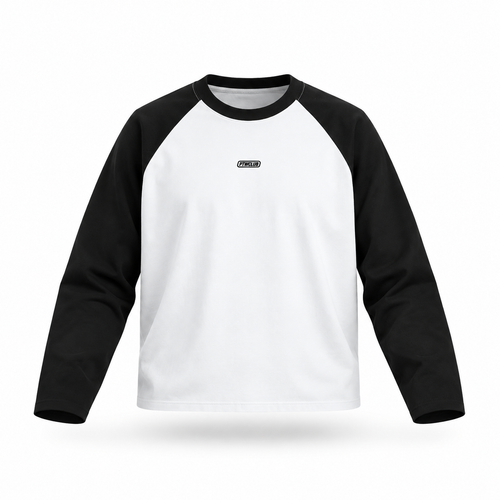 Color-Blocked Raglan Long-Sleeve T-Shirt floating garment front view