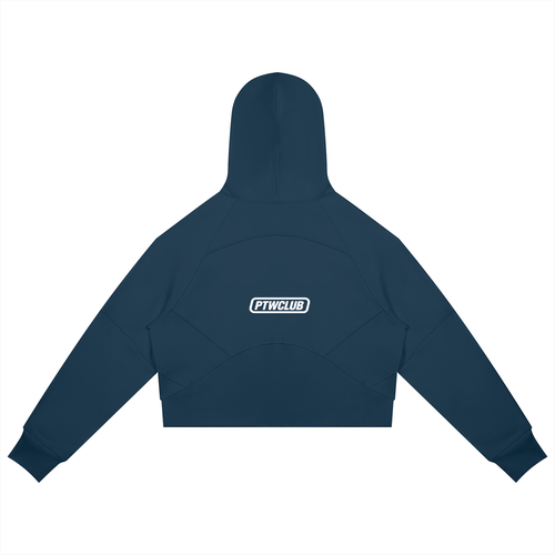 Cropped Zip-Through Hoodie