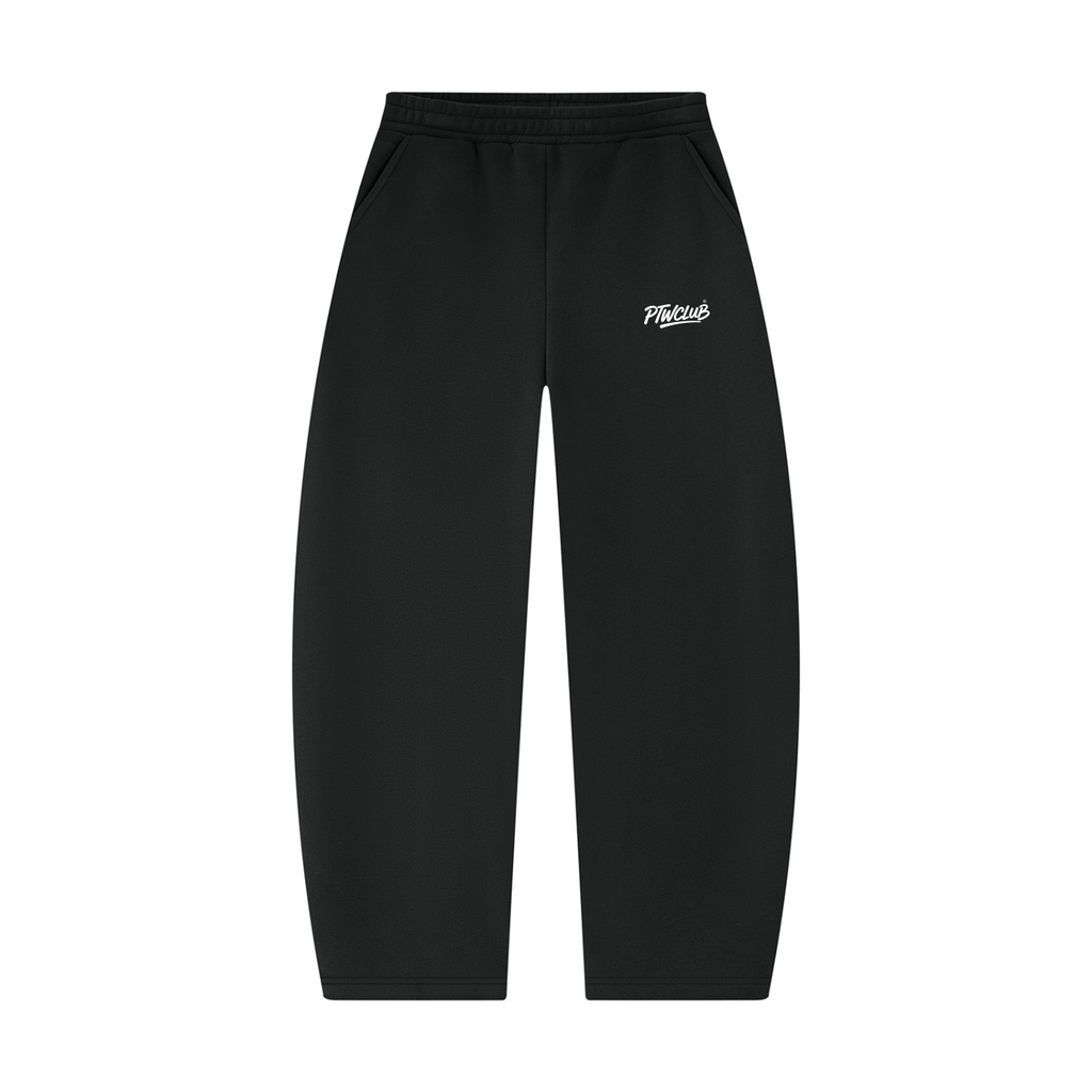 PTW Essential Barrel-Leg Sweatpants — Jet Black