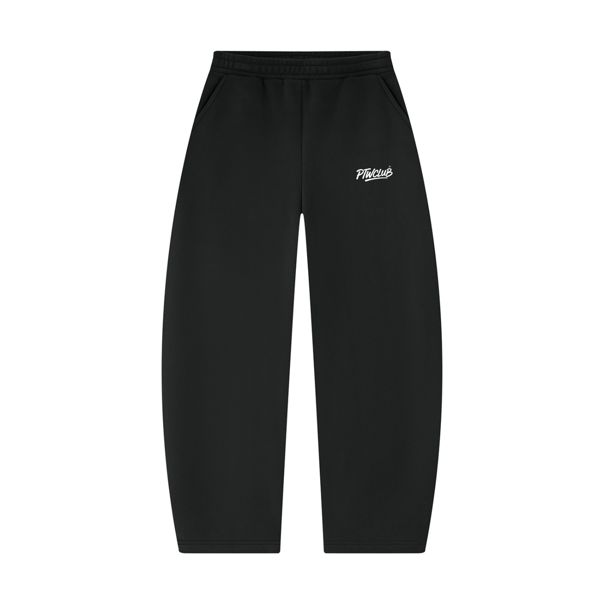 PTW Essential Barrel-Leg Sweatpants — Jet Black