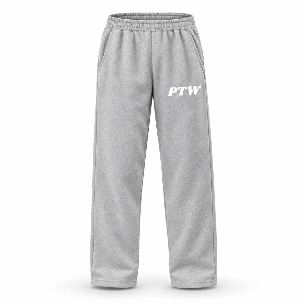 PTW Essential Straight-Leg Sweatpants — Steel Grey floating garment front view