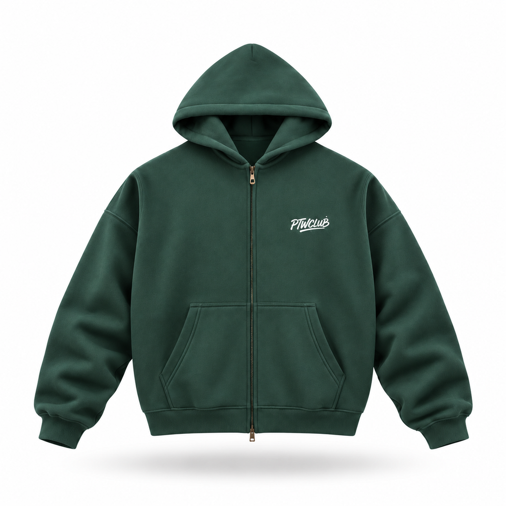 PTW floating front: hoodie-green