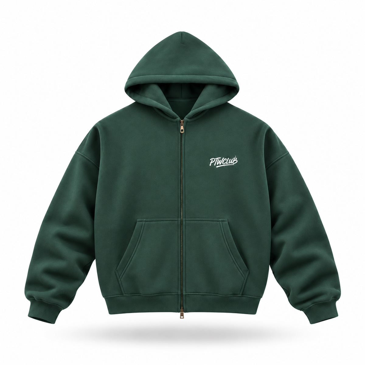 PTW floating front: hoodie-green