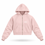 hoodie light pink floating garment front view