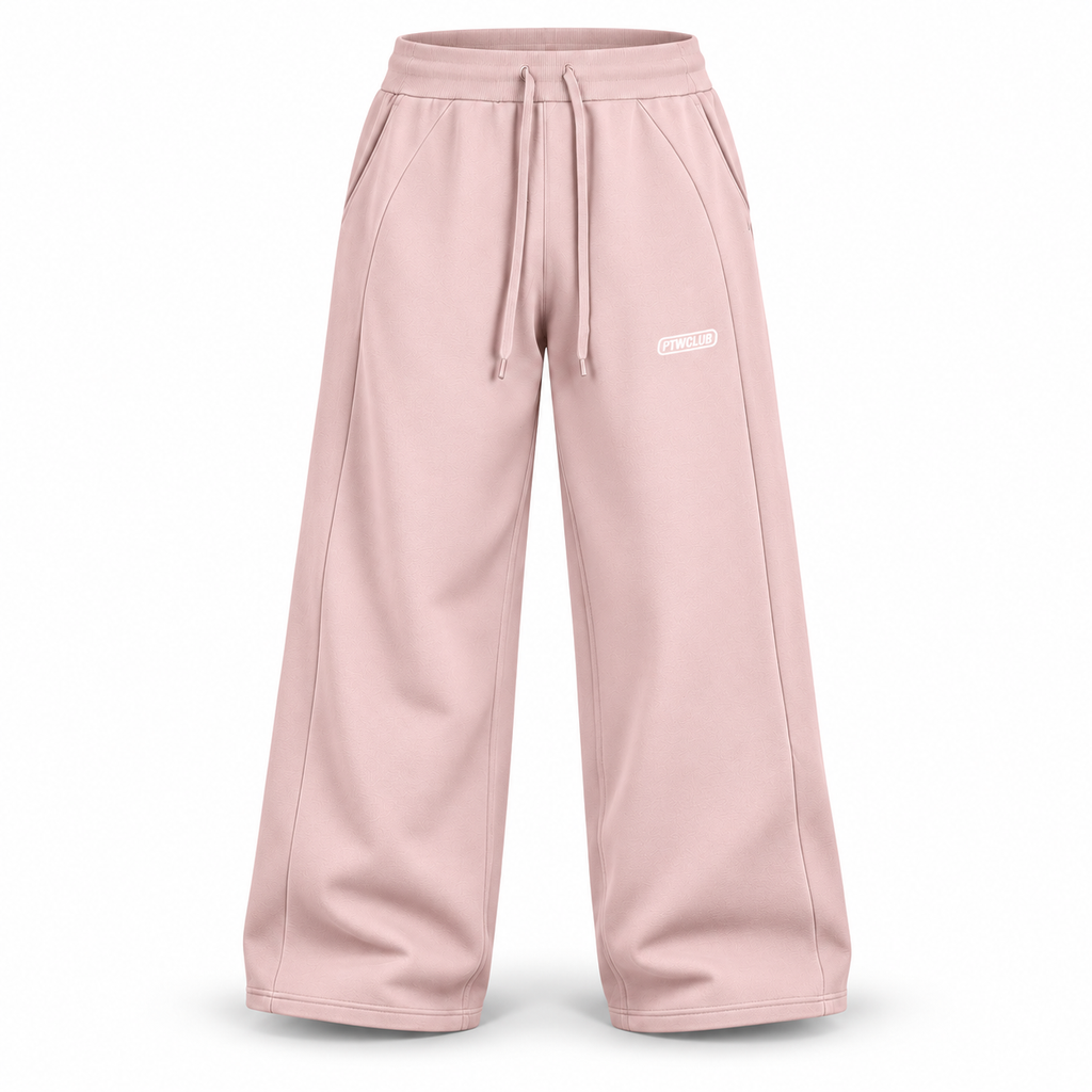 sweatpants light pink floating garment front view