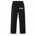 PTW Essential Straight-Leg Sweatpants — Jet Black floating garment front view