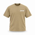 PTW Signature Tee — Camel floating garment front view