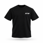 PTW Signature Tee Jet Black floating garment front view