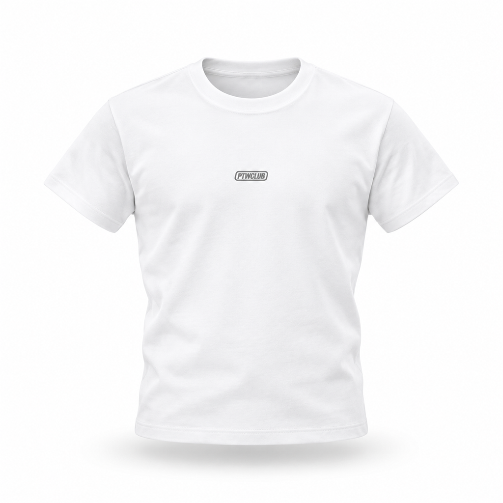 PTWCLUB Bodycon Crewneck T-Shirt floating garment front view