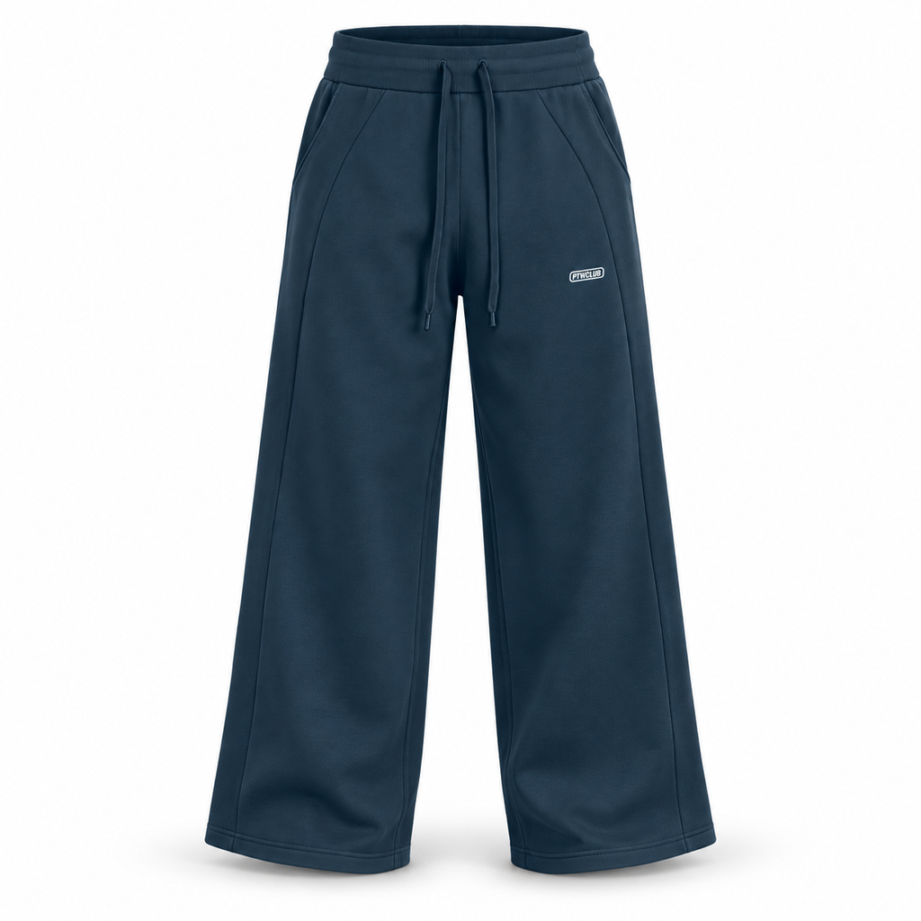 PTWCLUB Form Wide-Leg Sweatpants floating garment front view