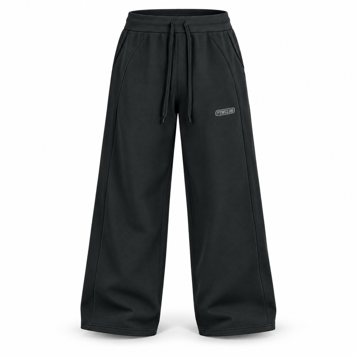 PTWCLUB Form Wide-Leg Sweatpants floating garment front view