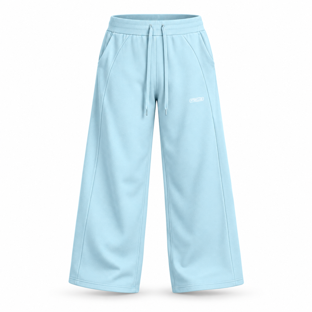 PTWCLUB Form Wide-Leg Sweatpants floating garment front view