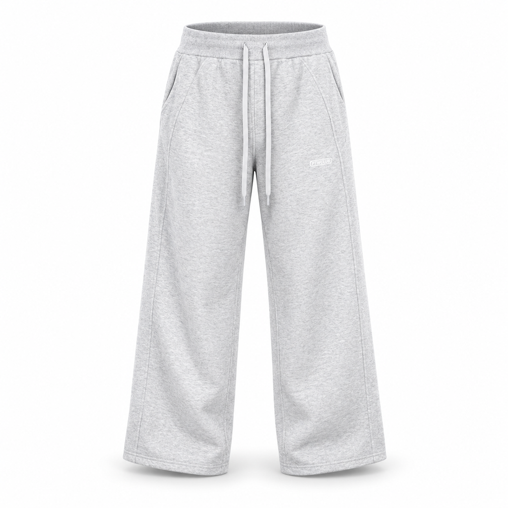 PTWCLUB Form Wide-Leg Sweatpants floating garment front view